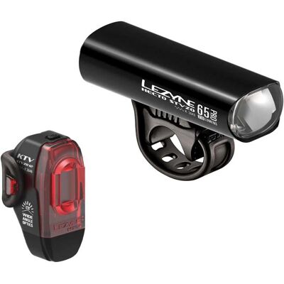 Lezyne Fahrradbeleuchtungsset - Hecto Pro 65, Schwarz, 2 Lichter Lezyne Fahrradbeleuchtungsset - Hecto Pro 65, Schwarz, 2 Lichter