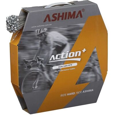 Câble de frein MTB universel Ashima - 100 unités - 1700mm - Publicité Câble de frein MTB universel Ashima - 100 unités - 1700mm - Publicité