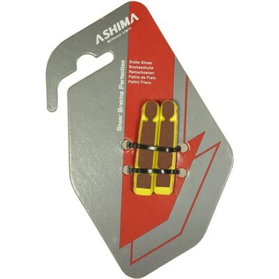 Patins de frein pour jantes en carbone Ashima 55mm - Compatible Shimano - Publicité Patins de frein pour jantes en carbone Ashima 55mm - Compatible Shimano - Publicité