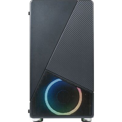 Azza Noir Micro ATX Tower - Gehärtetes Glas, RGB, Schwarz Azza Noir Micro ATX Tower - Gehärtetes Glas, RGB, Schwarz
