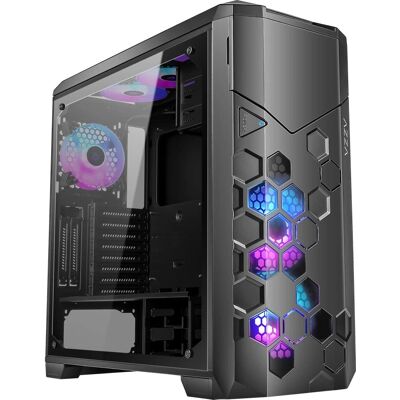 AZZA Storm 6000B ARGB PC-Gehäuse - Glas, 4 RGB-Lüfter, Unterstützt ATX, Micro ATX, E-ATX AZZA Storm 6000B ARGB PC-Gehäuse - Glas, 4 RGB-Lüfter, Unterstützt ATX, Micro ATX, E-ATX