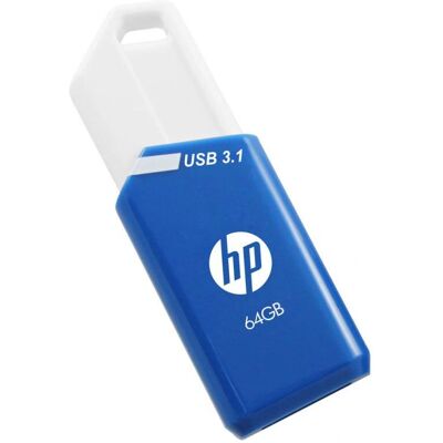 Clé USB HP 64GB - Bleu - Publicité Clé USB HP 64GB - Bleu - Publicité