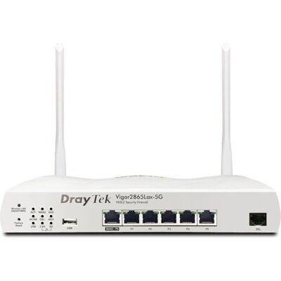 DrayTek V2865LAX-5G-K Wireless Router - Dual-band Wi-Fi 6 & 5G/LTE Modem DrayTek V2865LAX-5G-K Wireless Router - Dual-band Wi-Fi 6 & 5G/LTE Modem