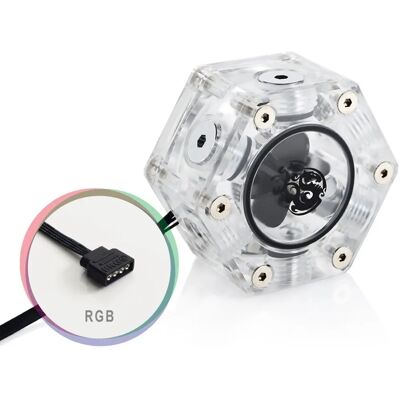 Bitspower Sechskant-Durchflussanzeige, RGB - Wasserkühlung Überwachung Bitspower Sechskant-Durchflussanzeige, RGB - Wasserkühlung Überwachung
