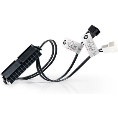 Bitspower 24-Pin ATX - Überbrückungsstecker mit Lüfterausgang - Stromkabel intern Bitspower 24-Pin ATX - Überbrückungsstecker mit Lüfterausgang - Stromkabel intern