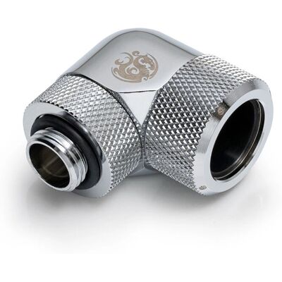 Bitspower BP-E90RMLA16 - Adaptateur G1/4 à 90° pour Tubes - Argent Bitspower BP-E90RMLA16 - Adaptateur G1/4 à 90° pour Tubes - Argent