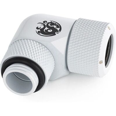 BitsPower BP-DWE90RMLA12 Adaptateur en laiton 90° G1/4 femelle pour tube dur - Blanc BitsPower BP-DWE90RMLA12 Adaptateur en laiton 90° G1/4 femelle pour tube dur - Blanc