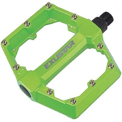 Pédales Exustar - 105x108mm Flat BMX/Freestyle Aluminium Vert Fluo - Publicité Pédales Exustar - 105x108mm Flat BMX/Freestyle Aluminium Vert Fluo - Publicité