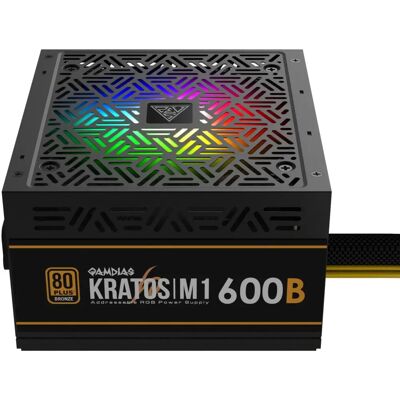 Gamdias Kratos M1 Alimentation - Noir - Alimentation pour PC de jeu ATX - Publicité Gamdias Kratos M1 Alimentation - Noir - Alimentation pour PC de jeu ATX - Publicité