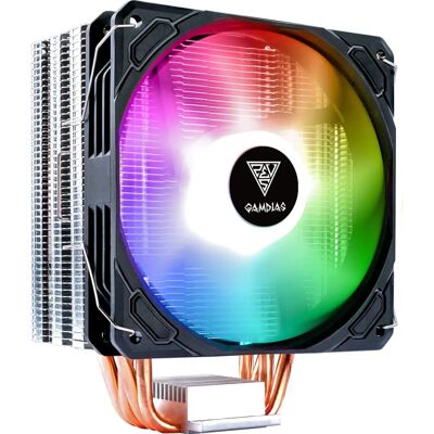 GAMDIAS Schwarzer Boreas E1 CPU-Kühler - Hochdurchfluss RGB-Lüfter GAMDIAS Schwarzer Boreas E1 CPU-Kühler - Hochdurchfluss RGB-Lüfter