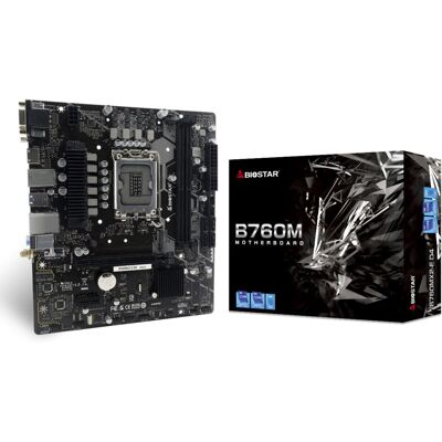 Biostar B760MX2-E D4 Mainboard - DDR4, M.2, HDMI, ATX Biostar B760MX2-E D4 Mainboard - DDR4, M.2, HDMI, ATX