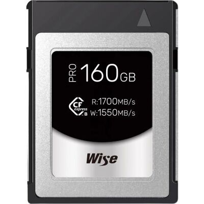 Wise 160GB CFexpress Typ B Karte - Professioneller Speicher für 8K Video Wise 160GB CFexpress Typ B Karte - Professioneller Speicher für 8K Video