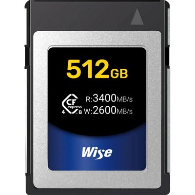 Wise CFexpress 4.0 Type B 512GB WI-CFX4-B512 (CFexpress Typ B, 512 GB), Speicherkarte Wise CFexpress 4.0 Type B 512GB WI-CFX4-B512 (CFexpress Typ B, 512 GB), Speicherkarte