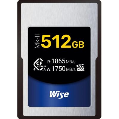 Carte mémoire Wise CFexpress 512GB Type A Mk-II - Haute vitesse - Publicité Carte mémoire Wise CFexpress 512GB Type A Mk-II - Haute vitesse - Publicité