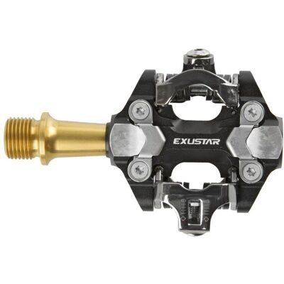 Exustar Exustar E-PM222TI Pédales VTT - Compatible Shimano SPD - Publicité Exustar Exustar E-PM222TI Pédales VTT - Compatible Shimano SPD - Publicité