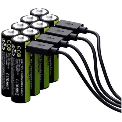 Verico Modelo AA 2550 Batería Recargable - USB-C - Batería Verico Modelo AA 2550 Batería Recargable - USB-C - Batería