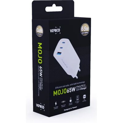 Verico Mojo 65W GaN - Snellader voor Laptop, Smartphone, Tablet Verico Mojo 65W GaN - Snellader voor Laptop, Smartphone, Tablet