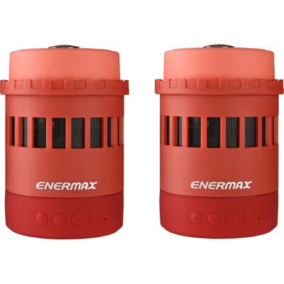 Przenośny głośnik Bluetooth Enermax Pharoslite - Stereo, Czerwony, 2 sztuki, LED, 6H bateria Przenośny głośnik Bluetooth Enermax Pharoslite - Stereo, Czerwony, 2 sztuki, LED, 6H bateria