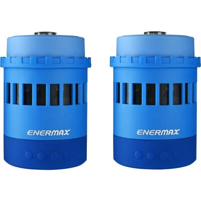 Enermax Pharoslite Draagbare Bluetooth Speakerset - Stereo, Blauw, 2 W Enermax Pharoslite Draagbare Bluetooth Speakerset - Stereo, Blauw, 2 W