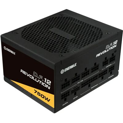Enermax Revolution D.F.12 Strømforsyning - 750W, Modular, Sort Enermax Revolution D.F.12 Strømforsyning - 750W, Modular, Sort