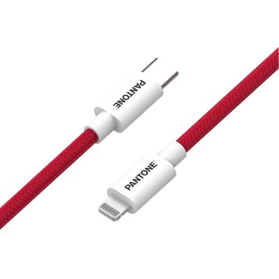 Câble Lightning Pantone PT-CTL002-5R1 - 1,5m, Rouge & Blanc - Publicité Câble Lightning Pantone PT-CTL002-5R1 - 1,5m, Rouge & Blanc - Publicité