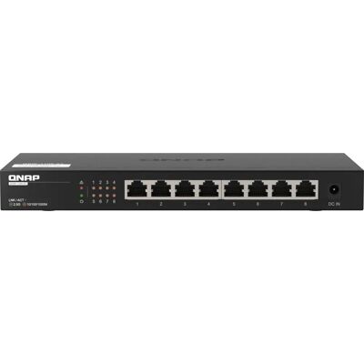 Interruptor de red QNAP QSW-1108-8T - 8 puertos 2.5GbE - Negro Interruptor de red QNAP QSW-1108-8T - 8 puertos 2.5GbE - Negro