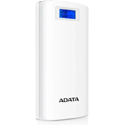 ADATA P20000D Power Bank - 20 000mAh, Hvit - Power Bank ADATA P20000D Power Bank - 20 000mAh, Hvit - Power Bank