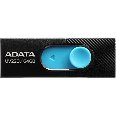 ADATA UV220 USB-Stick 64 GB - USB Typ-A 2.0 - Schwarz/Blau ADATA UV220 USB-Stick 64 GB - USB Typ-A 2.0 - Schwarz/Blau
