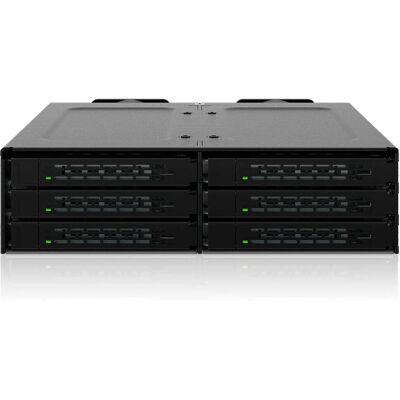 Icy Dock MB118VP-B Laufwerkschächte Adapter - Unterstützt 6 NVMe SSDs, 5,25" Schacht, PCIe 4.0 Icy Dock MB118VP-B Laufwerkschächte Adapter - Unterstützt 6 NVMe SSDs, 5,25" Schacht, PCIe 4.0
