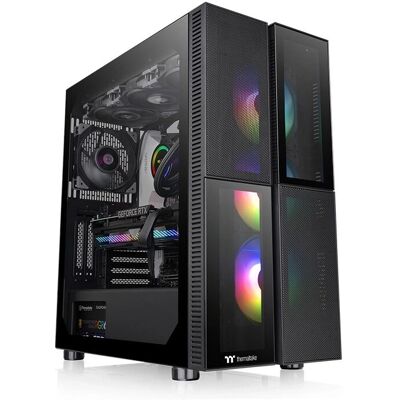 Thermaltake Versa T26 TG ARGB Mid Tower PC Case - Black - Supports Liquid Cooling Thermaltake Versa T26 TG ARGB Mid Tower PC Case - Black - Supports Liquid Cooling