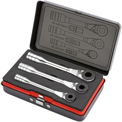 Sonic 100602 Ratschen-Set - Größen: 1/2, 1/4, 3/8 Zoll Sonic 100602 Ratschen-Set - Größen: 1/2, 1/4, 3/8 Zoll
