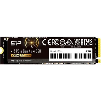 Silicon Power US75 4TB SSD - M.2 PCIe Gen4x4 NVMe 1.4 Silicon Power US75 4TB SSD - M.2 PCIe Gen4x4 NVMe 1.4