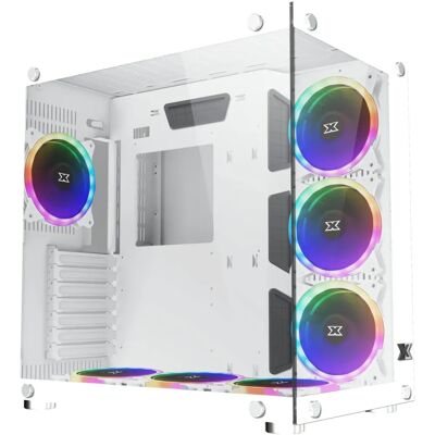 Xigmatek Aquarius Plus Arctic - Boîtier PC ATX avec RGB et Verre Trempé - Publicité Xigmatek Aquarius Plus Arctic - Boîtier PC ATX avec RGB et Verre Trempé - Publicité