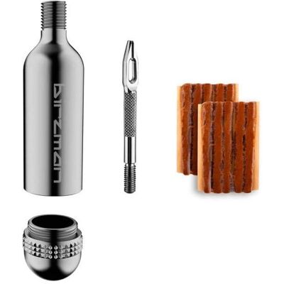 Birzman Reparasjonssett - Co2, 5 plugger - For tubeless sykler Birzman Reparasjonssett - Co2, 5 plugger - For tubeless sykler