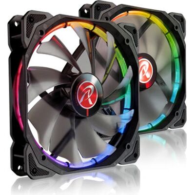 Ventola PC Raijintek Auras 14 RGB - Nero, 140 mm, Confezione da 3 Ventola PC Raijintek Auras 14 RGB - Nero, 140 mm, Confezione da 3