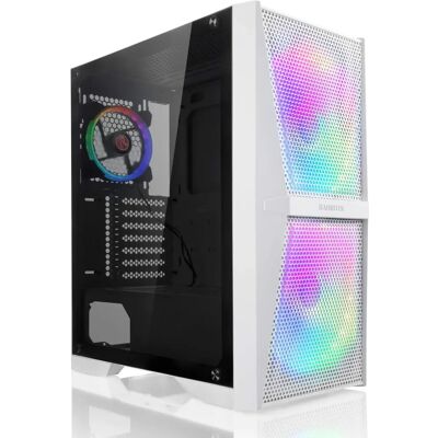 Raijintek Silenos MS Pro - Boîtier PC ATX Blanc en Verre Trempé avec Ventilateurs ARGB - Publicité Raijintek Silenos MS Pro - Boîtier PC ATX Blanc en Verre Trempé avec Ventilateurs ARGB - Publicité