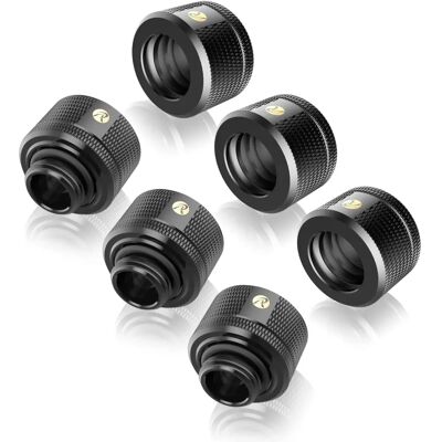 Raijintek PELIAS 14mm Wasserkühlung Anschluss - Schwarz, 6er-Pack Raijintek PELIAS 14mm Wasserkühlung Anschluss - Schwarz, 6er-Pack
