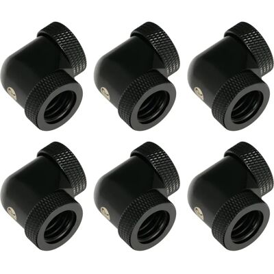 Raijintek Pelias Schwarzer 90° Adapter-Set - 16mm, 6 stk Raijintek Pelias Schwarzer 90° Adapter-Set - 16mm, 6 stk