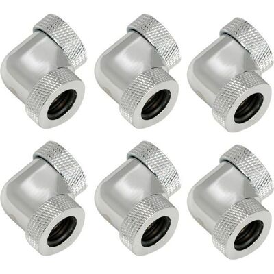 Raijintek Pelias D140906 - Raccord 90 degrés - Pack de 6 - Argent - Fitting pour refroidissement liquide - Publicité Raijintek Pelias D140906 - Raccord 90 degrés - Pack de 6 - Argent - Fitting pour refroidissement liquide - Publicité