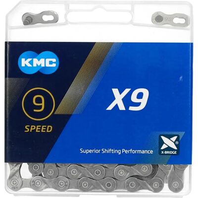 KMC X9 9 Speeds Kjede - Grå / 114L - Kjettinger KMC X9 9 Speeds Kjede - Grå / 114L - Kjettinger