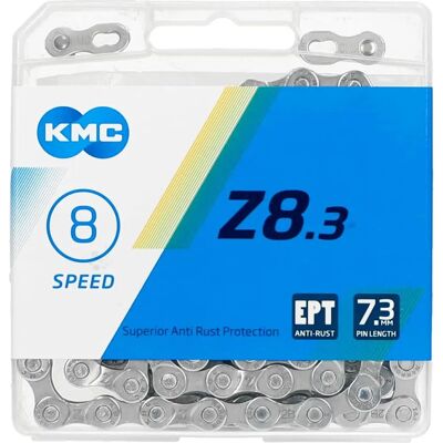 Chaîne de vélo KMC Z8Rb - Antirouille 8 Vitesses Argent Chaîne de vélo KMC Z8Rb - Antirouille 8 Vitesses Argent
