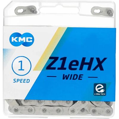 Chaîne de vélo KMC Z1EHX - Argent - 112 maillons - Unisexe Chaîne de vélo KMC Z1EHX - Argent - 112 maillons - Unisexe