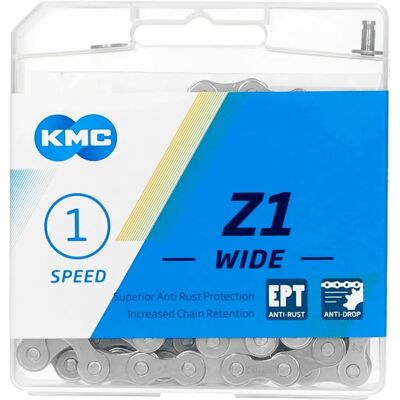 KMC Z1 Wide EPT Enkelspeed Sykkelkjede - Sølv - 112 Kjettinger KMC Z1 Wide EPT Enkelspeed Sykkelkjede - Sølv - 112 Kjettinger