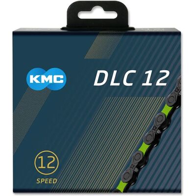 Chaîne KMC DLC12 12 Vitesses - 126 Maillons - Noir/Vert - Chaîne pour vélo - Publicité Chaîne KMC DLC12 12 Vitesses - 126 Maillons - Noir/Vert - Chaîne pour vélo - Publicité