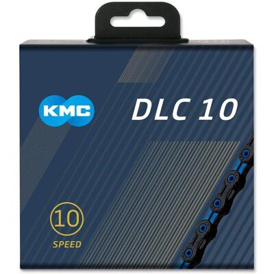 KMC DLC10 10-speed fietsketting - Zwart/Blauw KMC DLC10 10-speed fietsketting - Zwart/Blauw