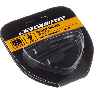 Jagwire Mini Inline Afstellers - Rubber-Gecoat - 2 Stuks - Voor Versnellingen Jagwire Mini Inline Afstellers - Rubber-Gecoat - 2 Stuks - Voor Versnellingen