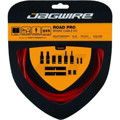 Jagwire Road Pro Remset - Roestvrij staal - Rood - Remtype Jagwire Road Pro Remset - Roestvrij staal - Rood - Remtype