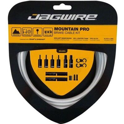 Jeu de freins Jagwire PCK403 - Câbles de frein Mountain Pro blancs - Publicité Jeu de freins Jagwire PCK403 - Câbles de frein Mountain Pro blancs - Publicité