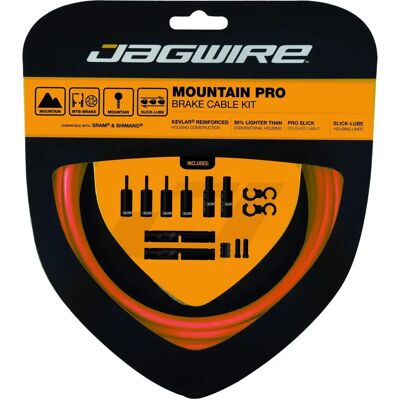 Kit de Frein JAGWIRE Mountain Pro - Orange - Câbles de frein - Publicité Kit de Frein JAGWIRE Mountain Pro - Orange - Câbles de frein - Publicité