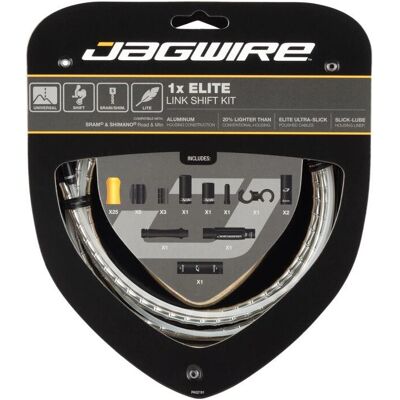 Kit JAGWIRE Elite Link Câbles de changement - Argent - Vélos route/MTB - Publicité Kit JAGWIRE Elite Link Câbles de changement - Argent - Vélos route/MTB - Publicité
